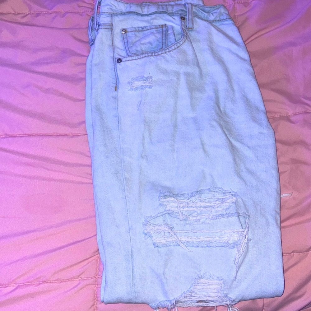 Blue Old Navy Ripped Jeans